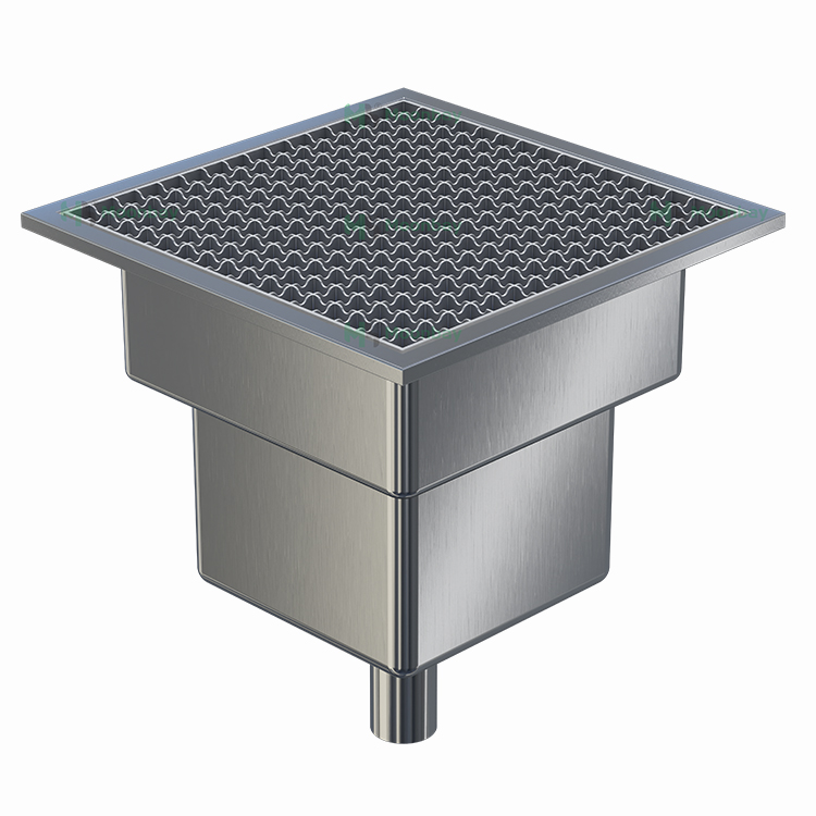 Commercial Kitchen Floor Drain - قنوات تصريف صناعية صحية من الفولاذ