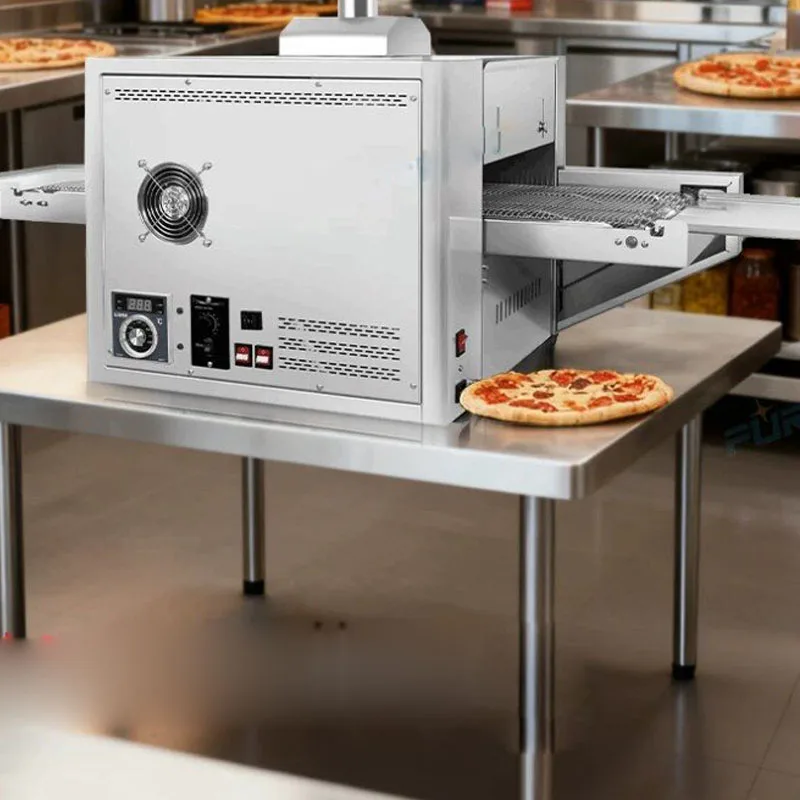 Pizza Conveyor Oven - فرن بيتزا تجاري من الفولاذ المقاوم