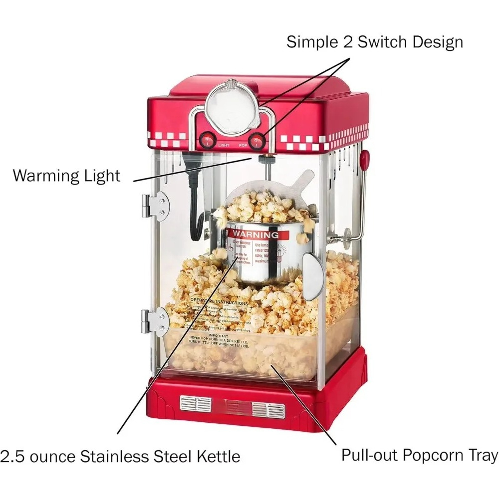 Commercial Popcorn Machine - آلة صنع الفشار الأوتوماتيكية الجديدة، تجارية،