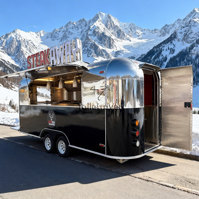 Commercial Kitchen Vendor - عربة طعام تجارية كلاسيكية مجهزة بالكامل،