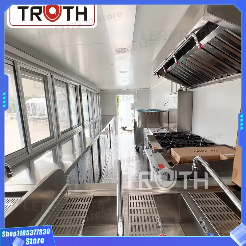 عربة طعام متنقلة مجهزة بالكامل - مراجعة Commercial Kitchen Vendor وسعره