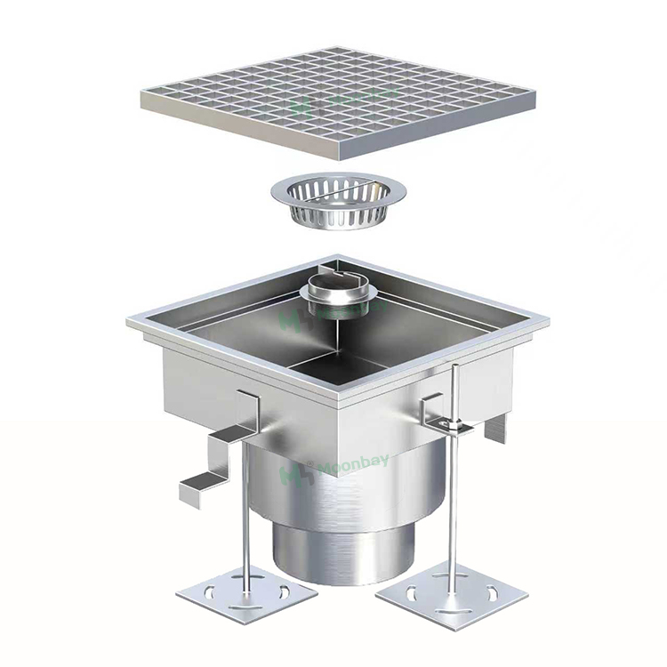 قنوات تصريف صناعية صحية من الف - مراجعة Commercial Kitchen Floor Drain وسعره