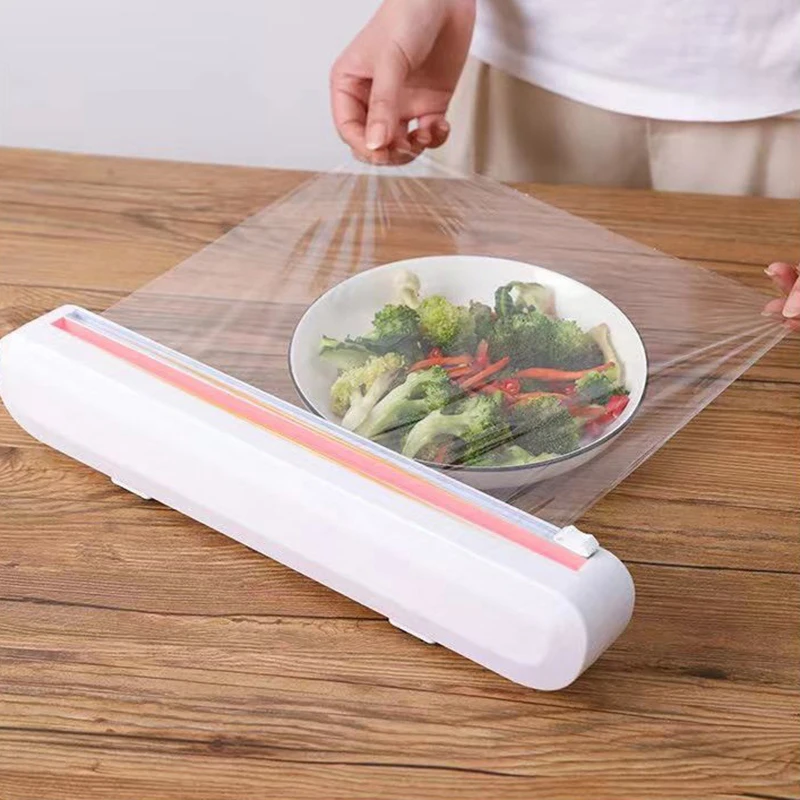 موزع غشاء تتشبث مع قاطع بلاستي - مراجعة Commercial Kitchen Utensil Holder وسعره