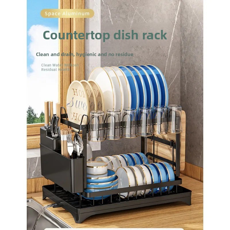 رف تجفيف الأطباق ذو طبقتين وسع - مراجعة Commercial Kitchen Floor Drain وسعره