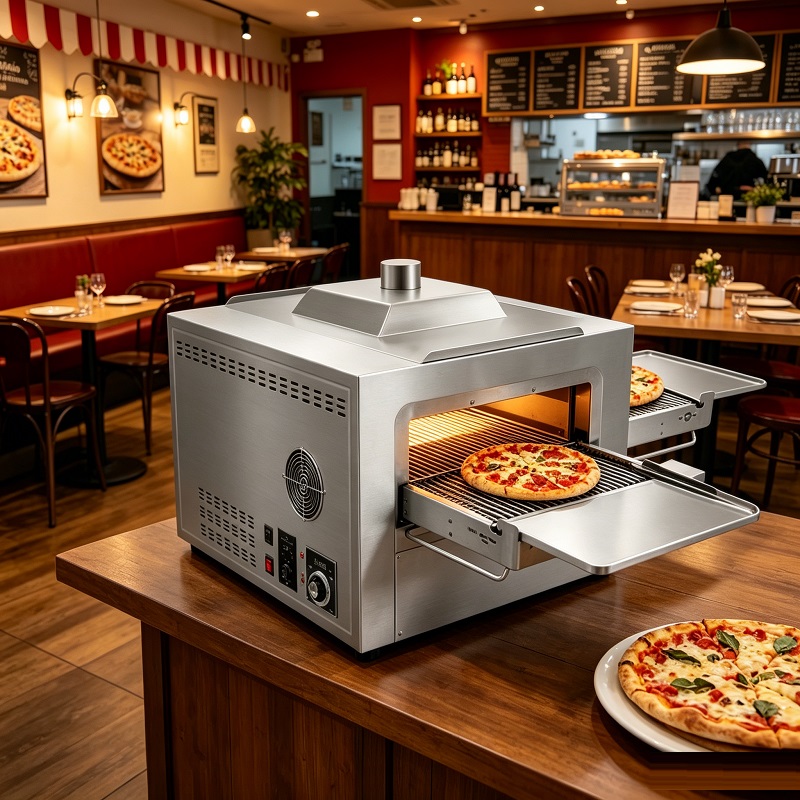 فرن بيتزا تجاري يعمل بالغاز مع - مراجعة Pizza Conveyor Oven وسعره