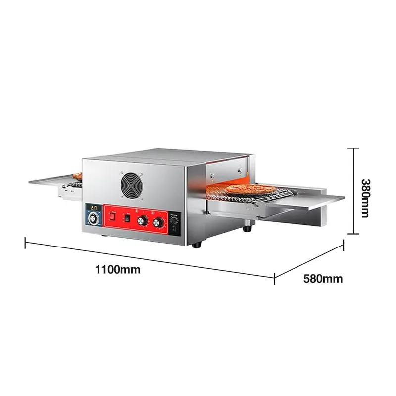 فرن بيتزا كهربائي تجاري بحزام  - مراجعة Pizza Conveyor Oven وسعره