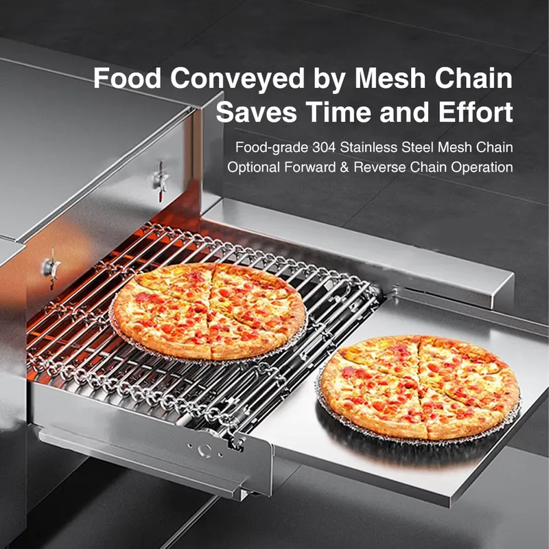 فرن بيتزا كهربائي تجاري بحزام  - مراجعة Pizza Conveyor Oven وسعره
