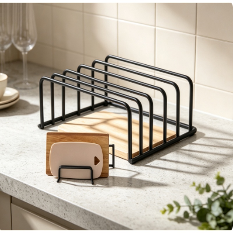 رف تخزين ألواح التقطيع للمطبخ، - مراجعة Commercial Kitchen Utensil Holder وسعره