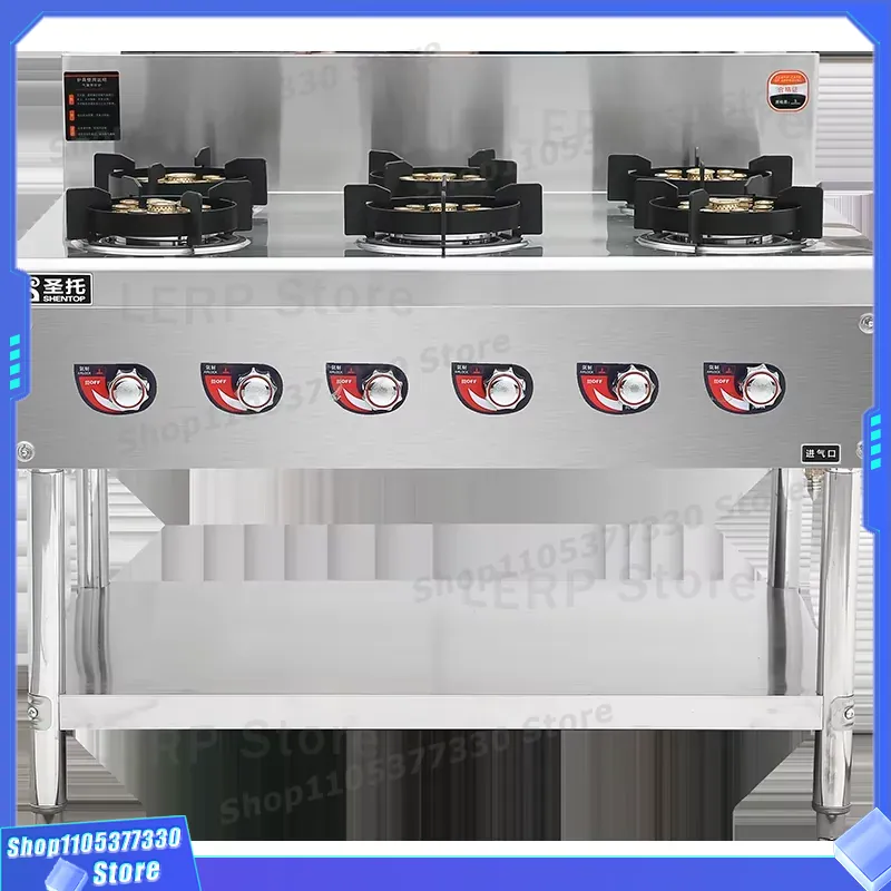 موقد غاز تجاري بـ 6 شعلات للمط - مراجعة Commercial Kitchen Stove وسعره