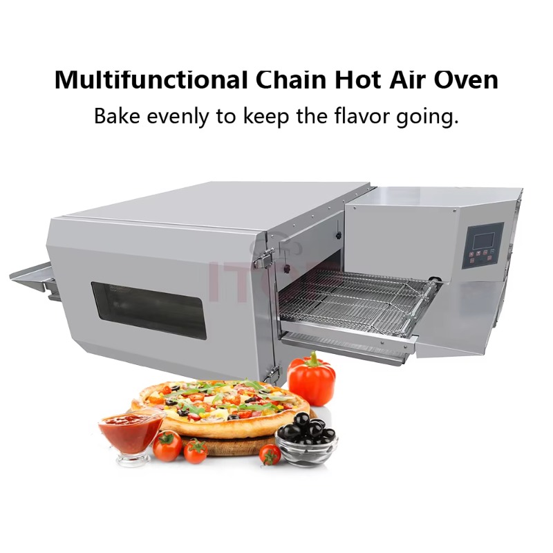 فرن بيتزا تجاري بنظام ناقل سلس - مراجعة Pizza Conveyor Oven وسعره