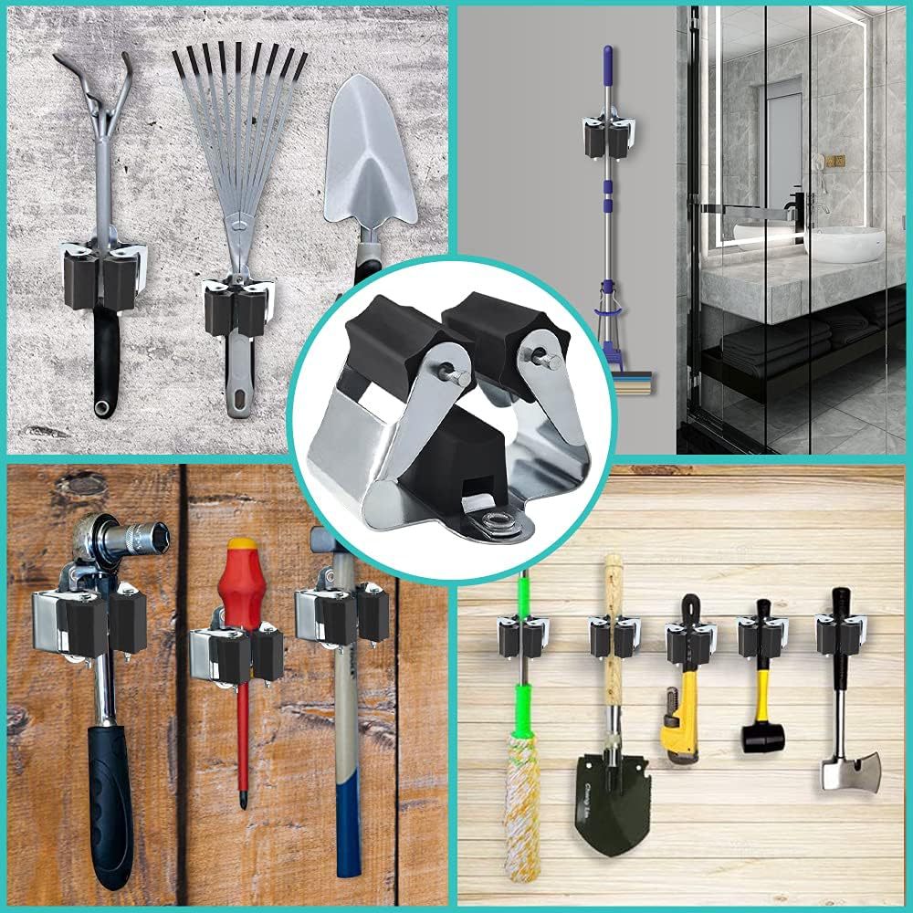 حامل مكنسة وممسحة معدني شديد ا - مراجعة Commercial Kitchen Wall Shelves وسعره